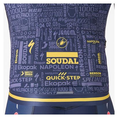 Maillot Castelli Wolfpack 1000 Victory Hombre manga corta Azul/Dorado