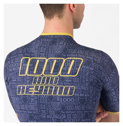 Maillot Castelli Wolfpack 1000 Victory Hombre manga corta Azul/Dorado