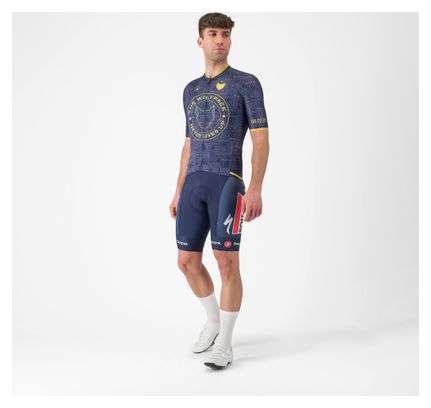 Maillot Castelli Wolfpack 1000 Victory Hombre manga corta Azul/Dorado