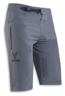 Pantalón corto Animoz Wild Grey con piel