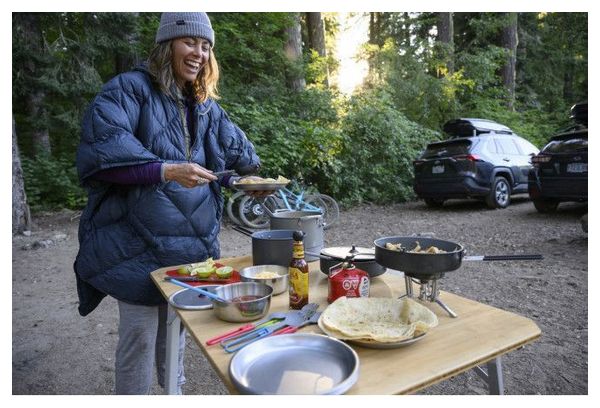 Couverture poncho Thermarest Honcho Poncho Down Outerspace Blue