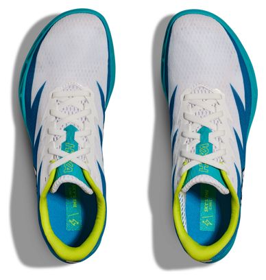 Hoka Crescendo MD White Blue Green Unisex Track &amp; Field Shoes