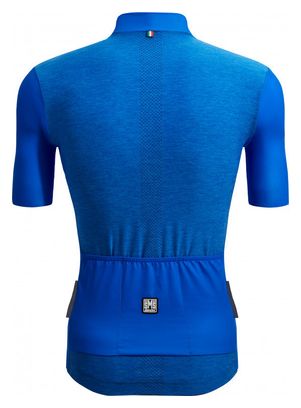 Santini Short Sleeve Jersey Colore Puro Blue