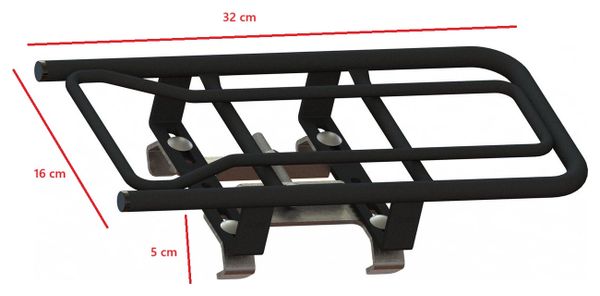 Porte-bagages arrière universel noir - 35 kg