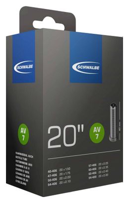 Cámara de aire Schwalbe <p>AV7</p>20'' Estándar Schrader 40 mm