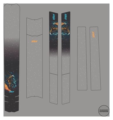 Slicy Custom Space Telaio Protector Kit Blu / Nero opaco