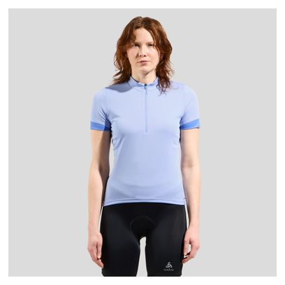 Odlo Essentials 1/2 Zip Women's Short Sleeve Jersey Blue