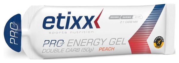 Etixx Gel énergétique Double Carb Pro Line Pêche 12x60ml