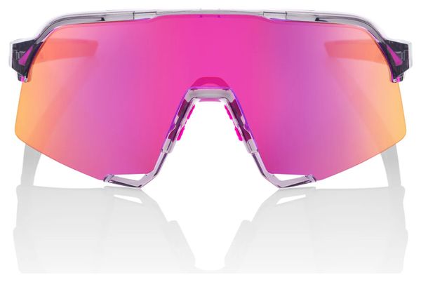 Paire de Lunettes 100% S3 Tokyo Night Transparent / Violet Multilayer Mirror