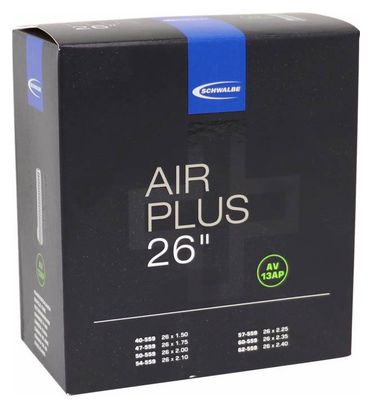 Chambre à Air Schwalbe Air Plus 26'' AV13 Valve Shrader 40mm