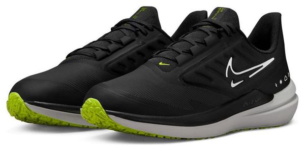 Nike Air Winflo 9 Shield Running Shoes Black Green