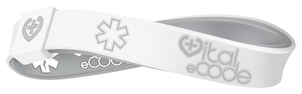 Bracelet d'identification Vital eCode Vital Sport Gris Blanc