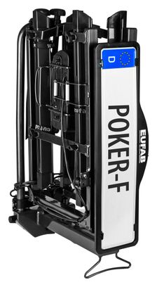 Eufab Poker-f Towbar Bike Rack 13 Pin - 2 Bikes (E-Bikes Compatible) Black Silver
