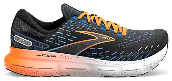 Chaussures de Running Brooks Glycerin 20 Noir Bleu Orange