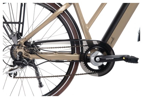 Producto Reacondicionado - Bicyklet Camille Bicicleta Eléctrica de Ciudad Shimano Acera/Altus 8V 504 Wh 700 mm Beige Marfil
