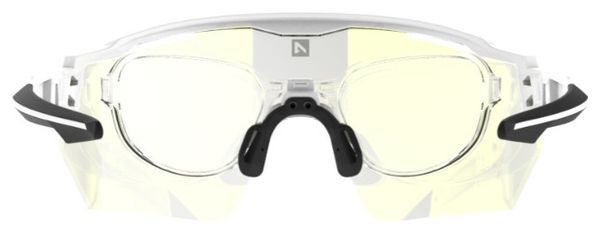 Lunettes AZR Kromic Race RX Blanc Verni/Noir / Écran Irisé Gold Photochromique