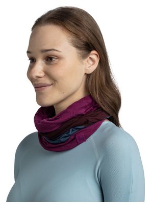 Move Block Merino Buff Neck Warmer - Magenta