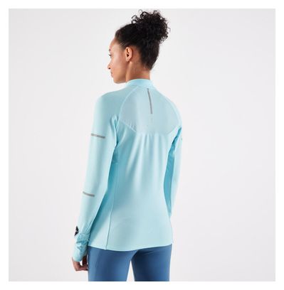 Kiprun Warm Light Blue Women's Long Sleeve Shirt