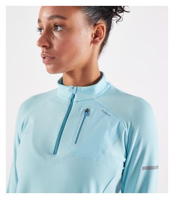 Kiprun Warm Light Blue Women's Long Sleeve Shirt