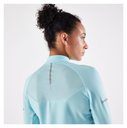 Kiprun Warm Light Blue Women's Long Sleeve Shirt