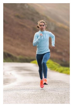 Kiprun Warm Light Blue Women's Long Sleeve Shirt