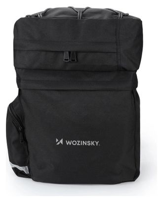 Sacoche vélo spacieux 60 L pour porte-bagages noir