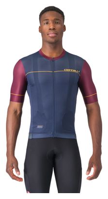 Castelli Unlimited Endurance 2 Kurzarm Trikot Herren Blau Bordeaux