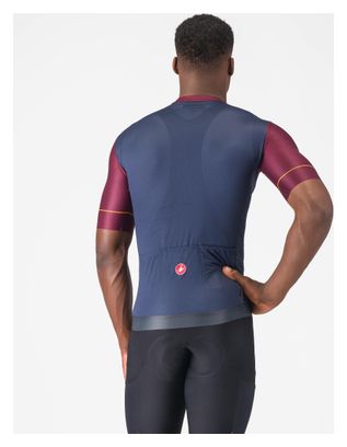Castelli Unlimited Endurance 2 Kurzarm Trikot Herren Blau Bordeaux