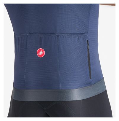 Castelli Unlimited Endurance 2 Kurzarm Trikot Herren Blau Bordeaux