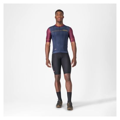 Castelli Unlimited Endurance 2 Kurzarm Trikot Herren Blau Bordeaux