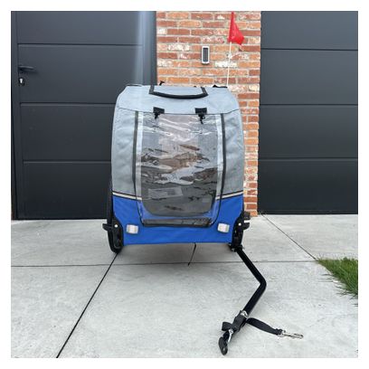 Remorque pour chien - pliable - Deluxe Gris - Max 30 kg