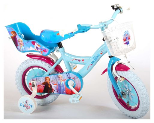 Vélo enfant Disney La reine des neiges 2 - fille - 12 po - bleu/mauve - assemblé à 95%