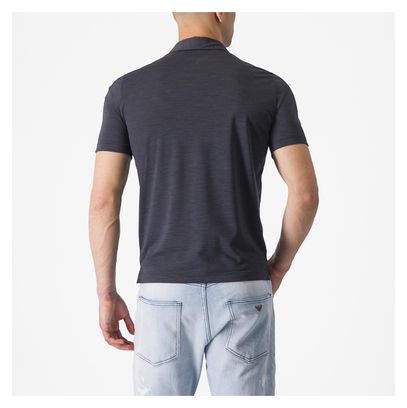 Castelli Merino Kurzarm-Poloshirt Schwarz
