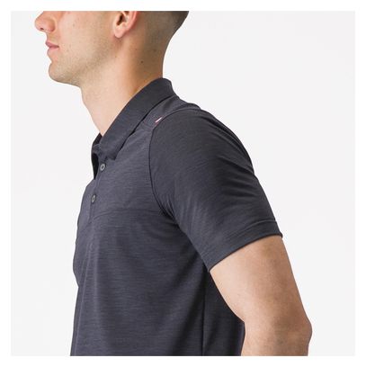 Castelli Merino Kurzarm-Poloshirt Schwarz