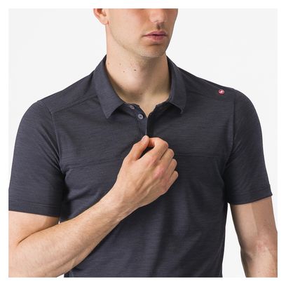 Castelli Merino Kurzarm-Poloshirt Schwarz
