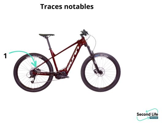 Vélo d'Exposition - VTT Électrique Semi-Rigide Sunn Flash S2 Microshift Mezzu 9V 27 5'' 500 Wh Bordeau 2022 / Très bon État