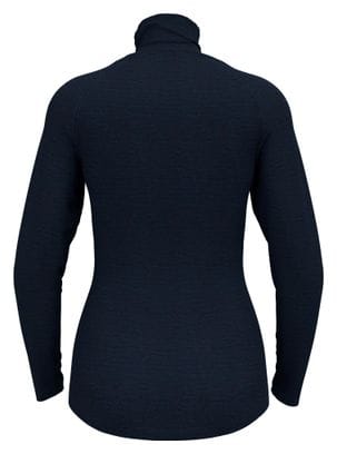Donna Odlo 1/2 Zip Performance Wool 150 Blu Baselayer