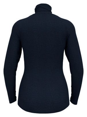 Women's Baselayer Odlo 1/2 Zip Performance Wool 150 Blue