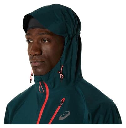 Veste imperméable Asics Fujitrail Elite Vert Homme