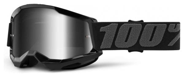 100% STRATA 2 Mask Child | Black | Mirror Argents glasses