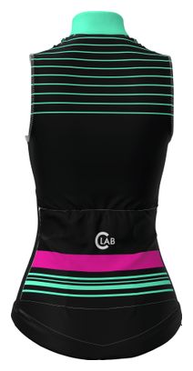 Gilet de Cyclisme Femme Imperméable Coupe-Vent ALPS Contrast Noir