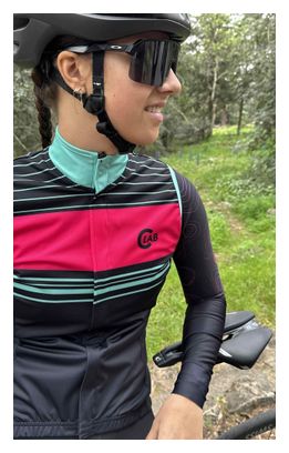 Gilet de Cyclisme Femme Imperméable Coupe-Vent ALPS Contrast Noir