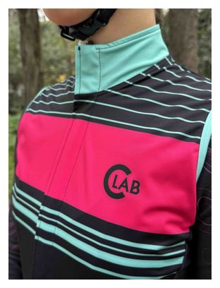 Gilet de Cyclisme Femme Imperméable Coupe-Vent ALPS Contrast Noir