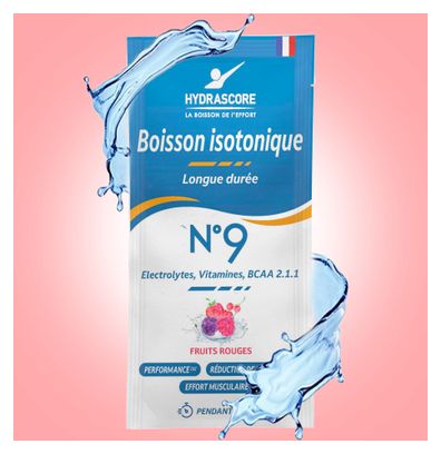 Boisson Isotonique Hydrascore N°9 - Fruits Rouges - 42 g