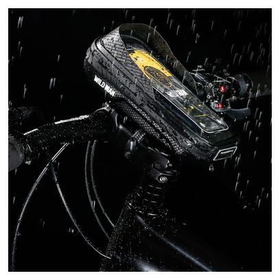 Sacoche de cadre vélo 0.5L rigide EVA+PU avec écran tactile TPU