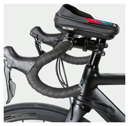 Sacoche de cadre vélo 0.5L rigide EVA+PU avec écran tactile TPU