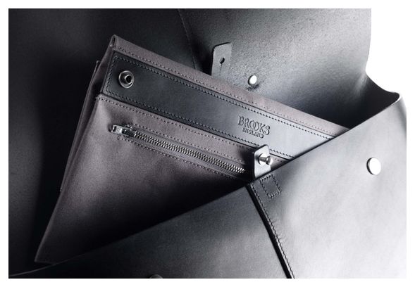 BROOKS BARBICAN Hard Leather Shoulder Bag Black