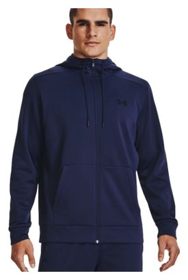 Under Armour Sudadera con cremallera azul marino para hombre