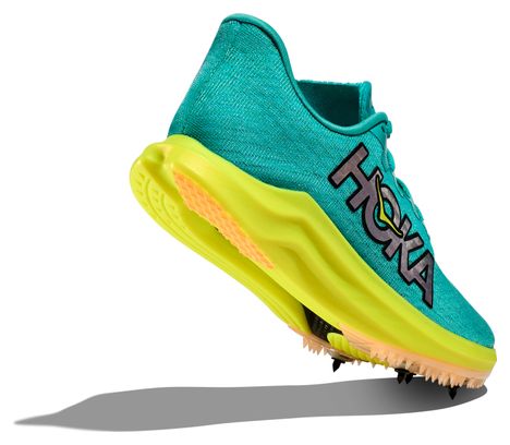 Zapatillas de atletismo unisex Hoka Cielo X 2 LD Azul Verde Amarillo