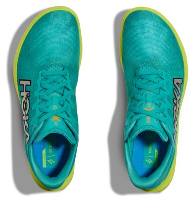 Zapatillas de atletismo unisex Hoka Cielo X 2 LD Azul Verde Amarillo